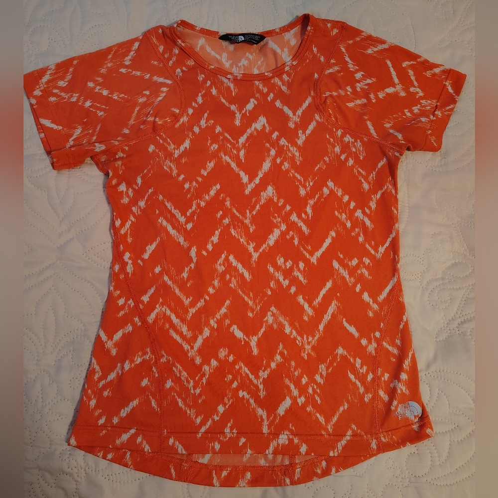 The North Face Orange Zigzag Patterned Women's Top